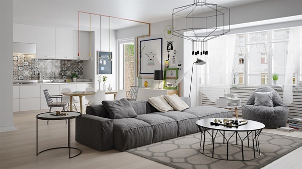 thiết kế Scandinavian cho phòng khách