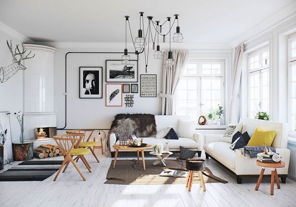 thiết kế Scandinavian cho phòng khách đẹp