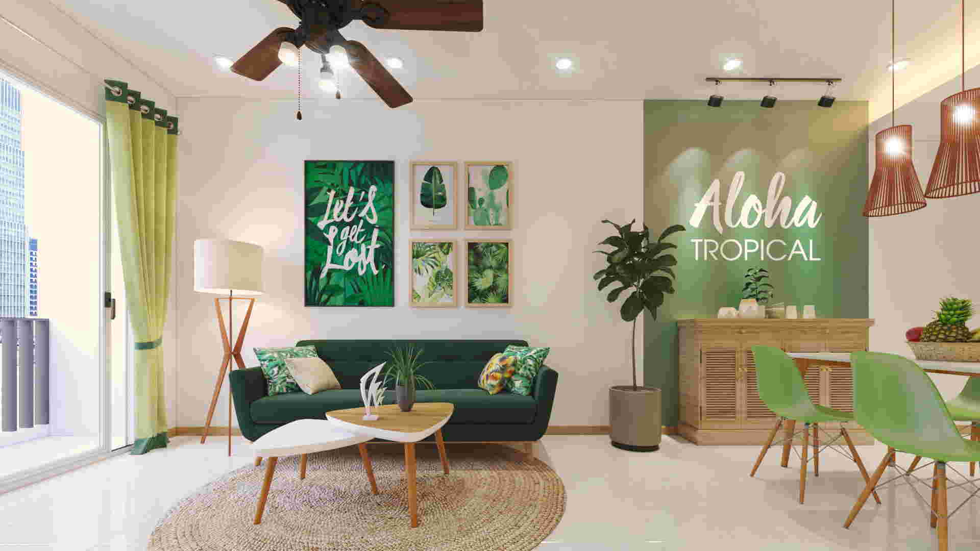 Phong cách nội thất tropical: Nếu bạn yêu thích không gian sống gần gũi với thiên nhiên, phong cách nội thất tropical chính là điều bạn không thể bỏ qua trong năm