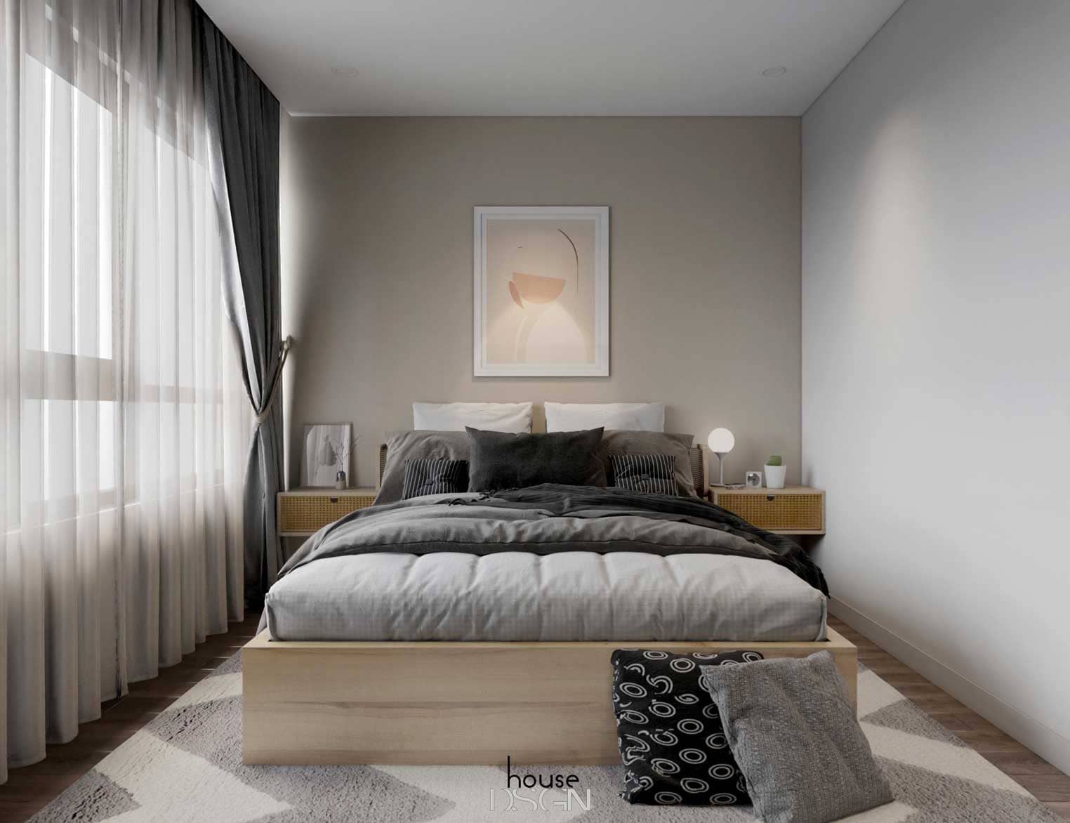 phòng ngủ theo phong cách scandinavian - Housedesign