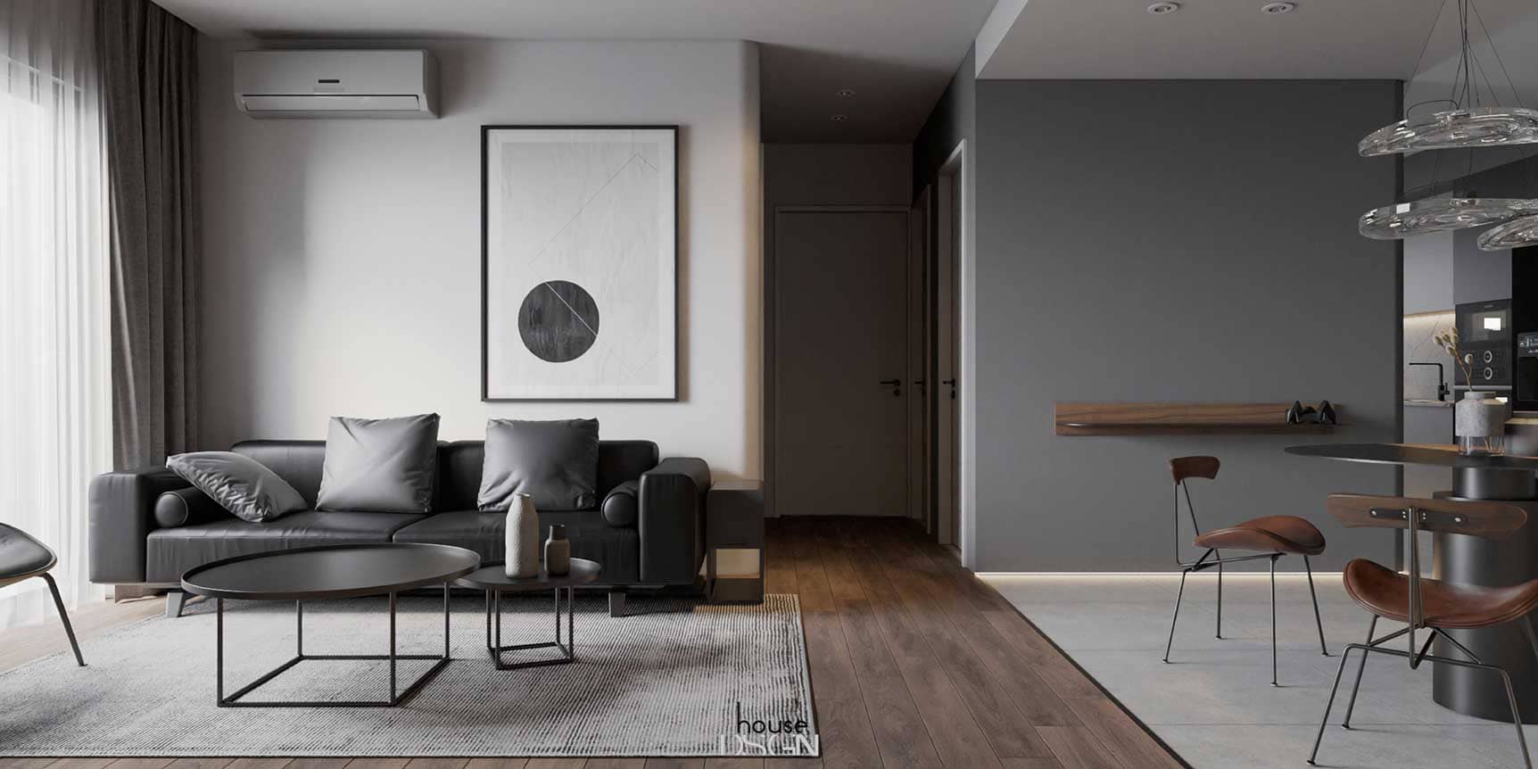 nội thất chung cư phòng khách - Housedesign
