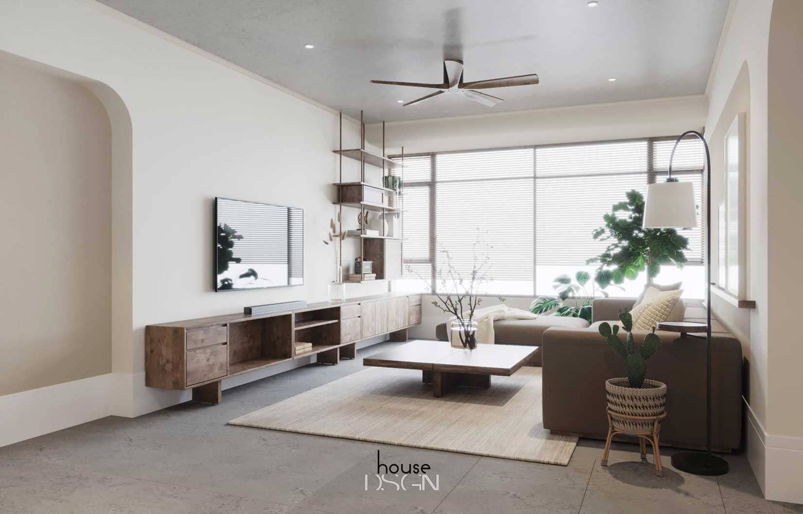 nội thất phòng khách hiện đại tiện lợi - Housedesign