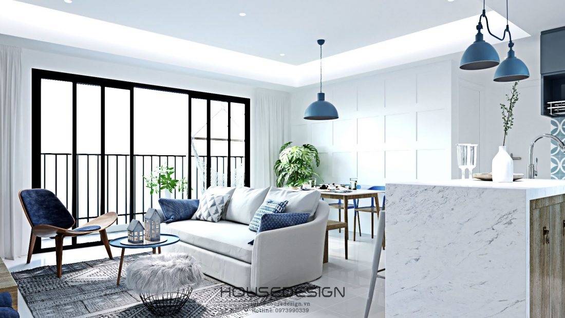 phong thủy thiết kế nội thất phòng khách 25m2 - Housedesign