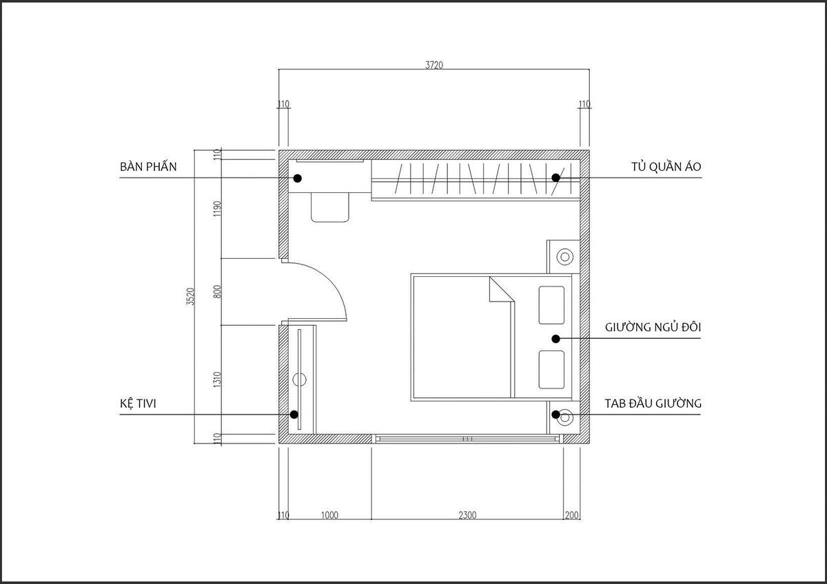 các mẫu thiết kế nội thất phòng ngủ chung cư