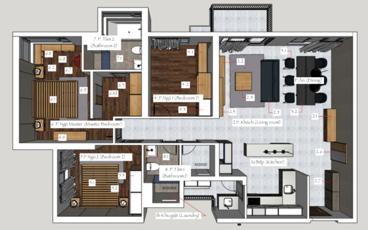 bản vẽ Concept thiết kế nội thất nhà phố