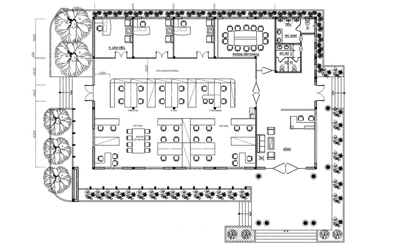 bản vẽ layout 2D thiết kế nội thất nhà phố