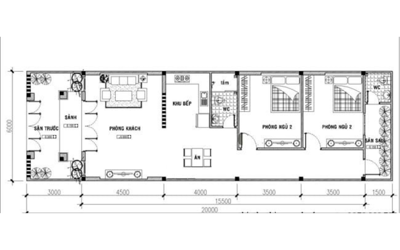 Bản vẽ thiết kế nhà phố cấp 4