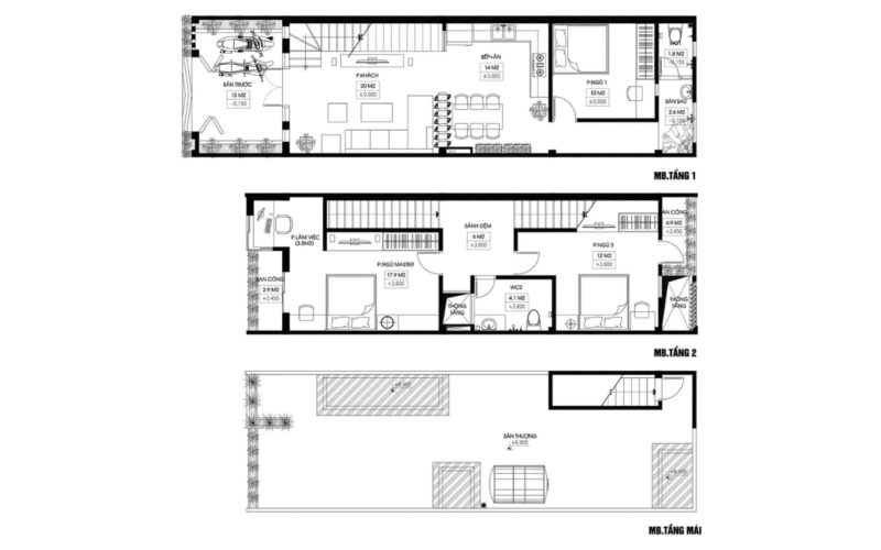 5 mẫu bản vẽ thiết kế nội thất nhà phố đẹp, đầy đủ, hiện đại 2024